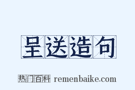 呈送造句是什么意思的图片